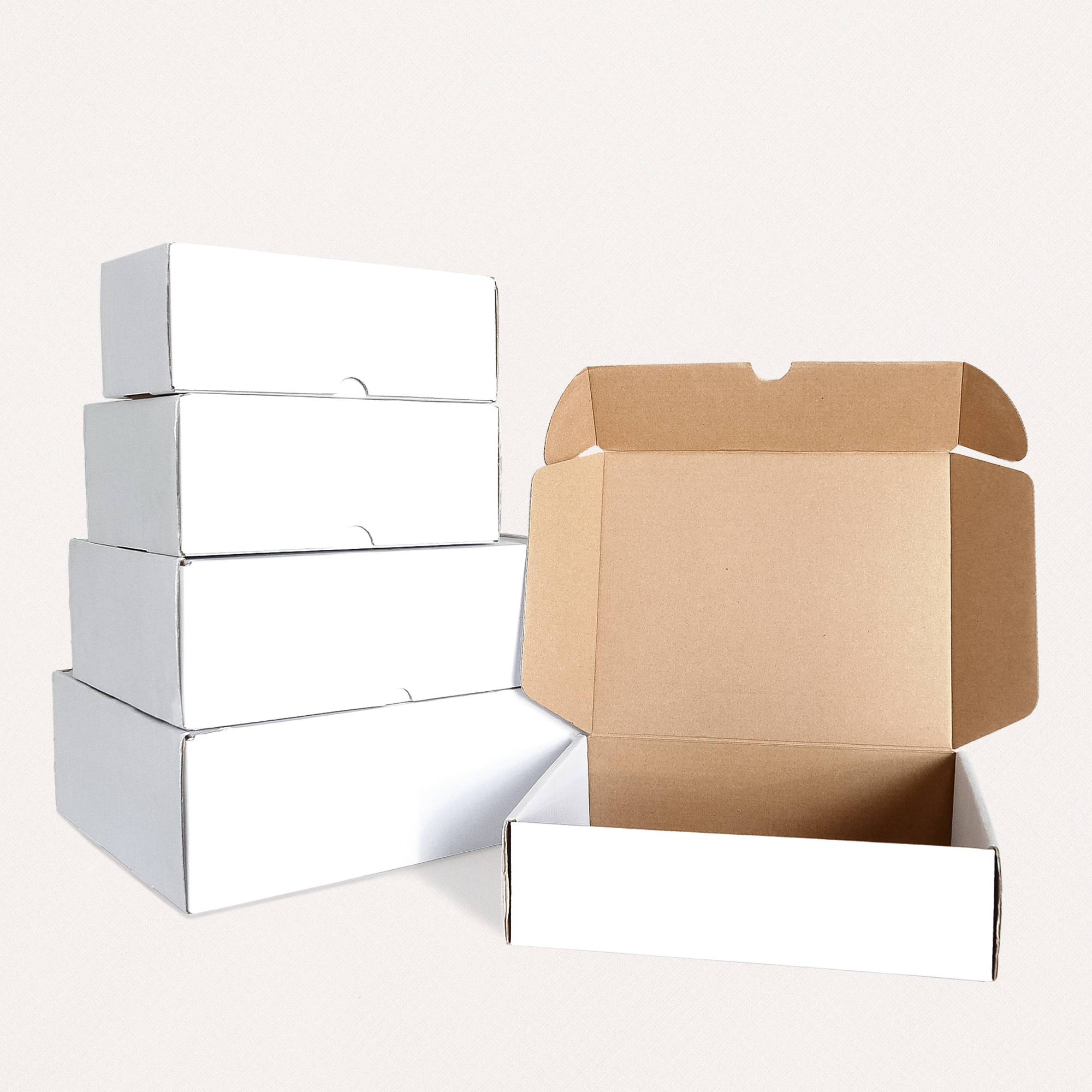 02 - BOXES - POSTAGE - WHITE - BOX2PAC - Malaysia Online Box Store