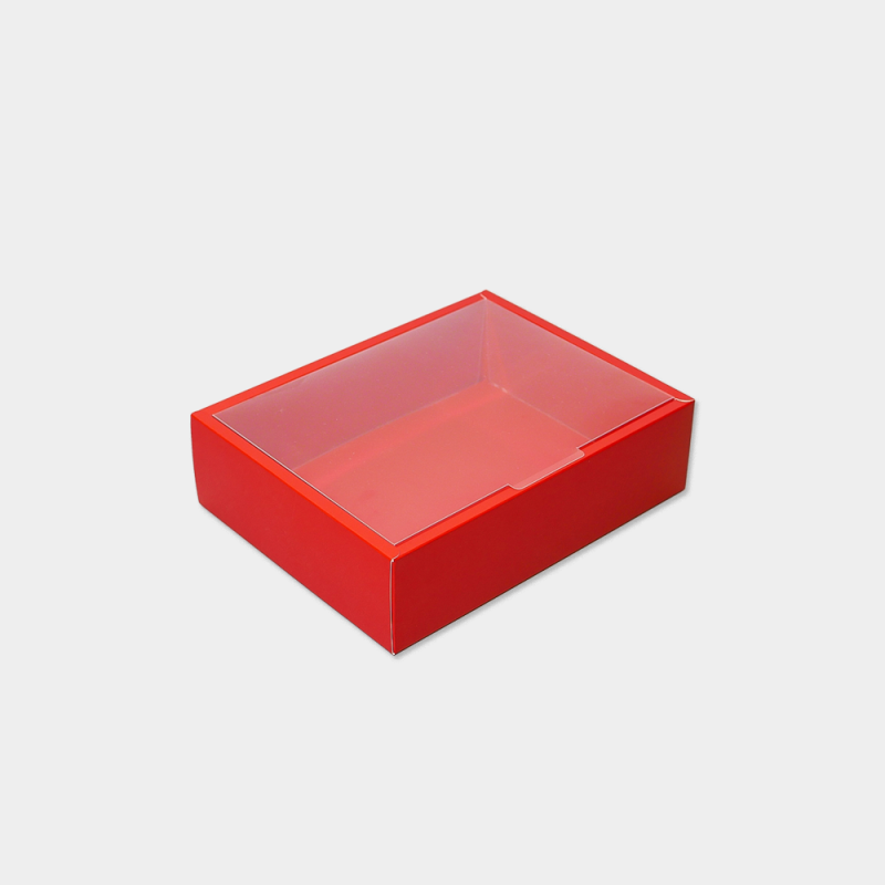 RECTANGLE RED CLEAR LID GIFT BOX - 10PCS - BOX2PAC - Malaysia Online ...